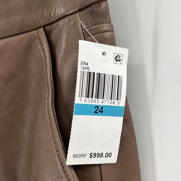 Citizens of Humanity Beverly Slouch Boot Leather Trouser - Brown - 24 - NWT - Picture 4 of 9